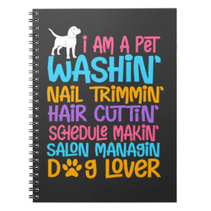 Funny Dog Groomer Quote Pet Witty Puppy Grooming Notizblock