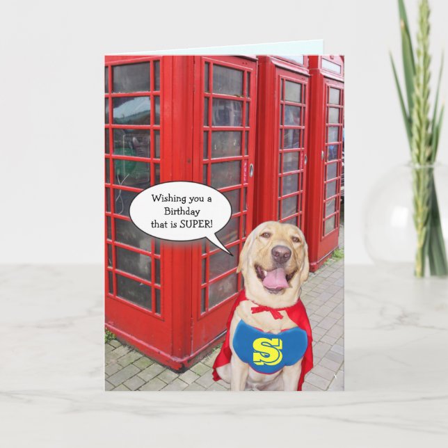 Funny Dog/Labrador Super Birthday Karte (Vorderseite)