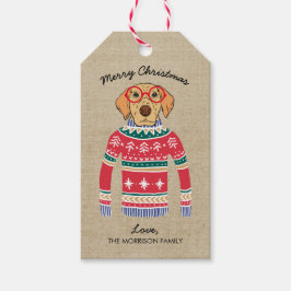Funny Dog Lover Dog Tragen hässlich Weihnachtssüße Geschenkanhänger