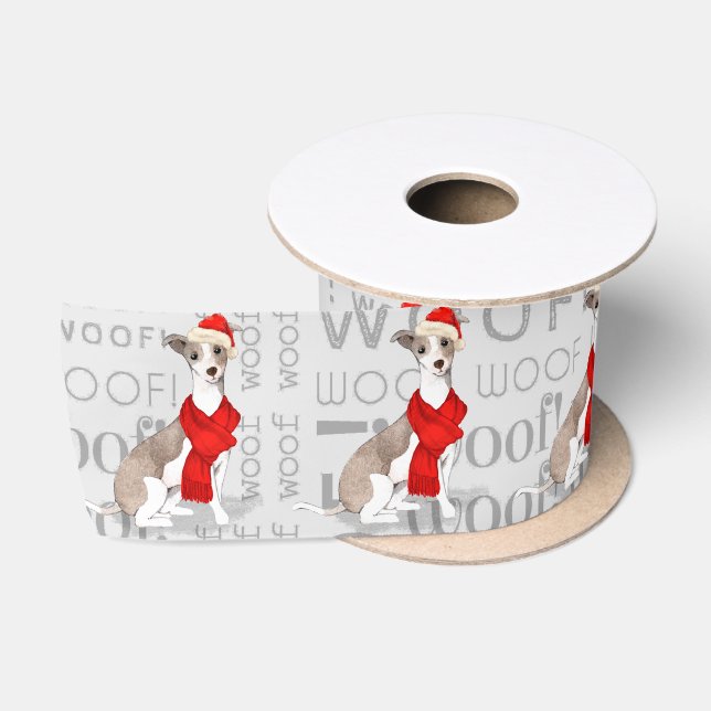 Funny Dog Lover Italian Greyhound Weihnachten Satinband (Spule)