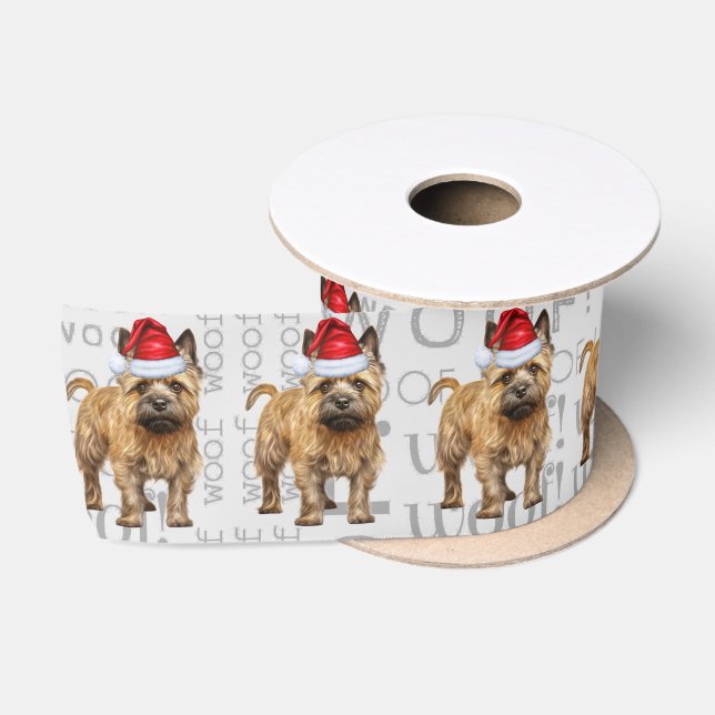 Funny Dog Lover Niedlich Cairn Terrier Weihnachten Satinband (Spule)