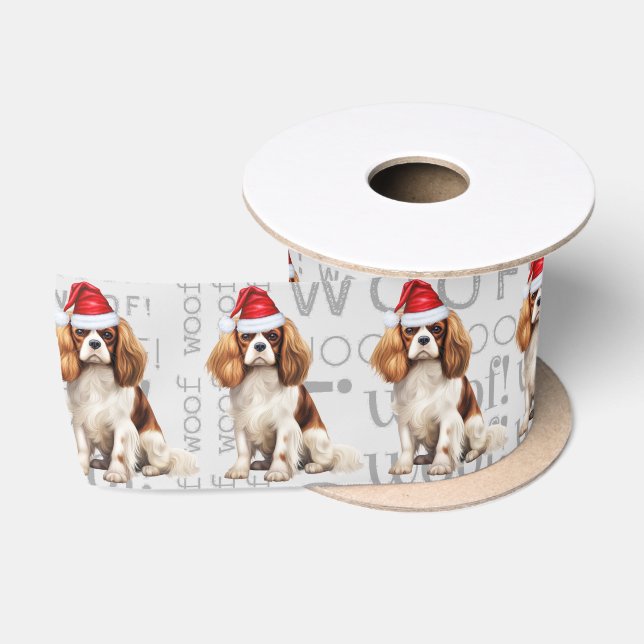 Funny Dog Lover Niedlich Cavalier Dog Weihnachten Satinband (Spule)