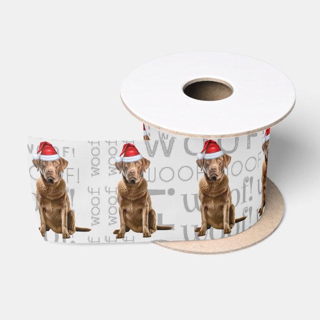 Funny Dog Lover Niedlich Retriever Dog Weihnachten Satinband (Spule)