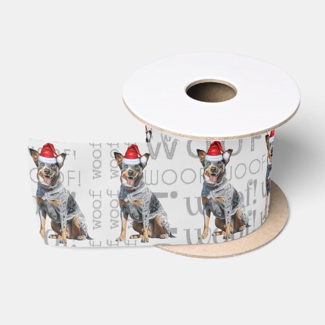 Funny Dog Lover Niedlich Rind Hund Weihnachten Satinband (Spule)