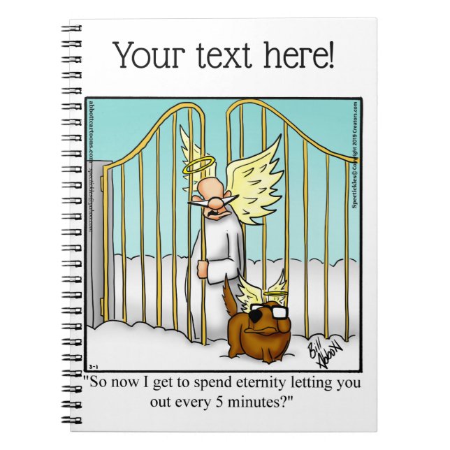 Funny Dog Lover Spaß Notebook Notizblock (Vorderseite)