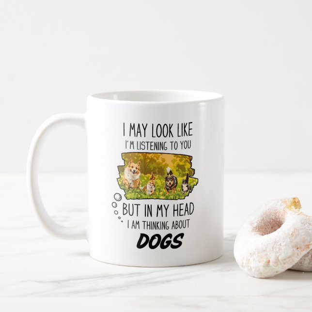 Funny Dog Lover Tasse (Mit Donut)