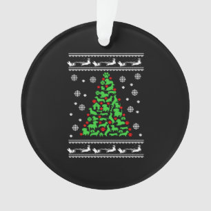 Funny Dog Lover Weihnachtsbaum T - Shirt Ornament