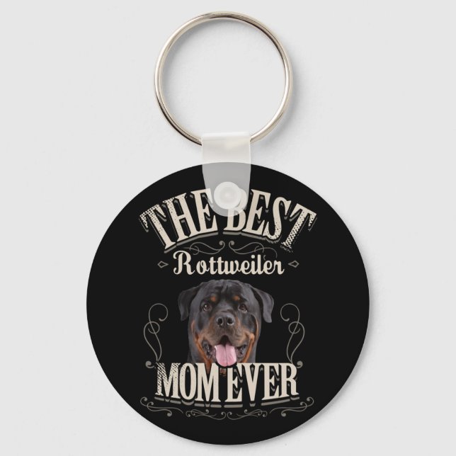 Funny Dog Lover Women | Beste Rottweiler Mama Lieb Schlüsselanhänger (Vorderseite)