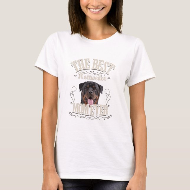 Funny Dog Lover Women | Beste Rottweiler Mama Lieb T-Shirt (Vorderseite)