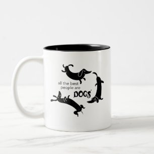 Funny Dog Lover Zweifarbige Tasse