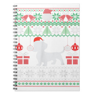 Funny Dog lovers Dachshund Santa Hat Ugly Christma Notizblock