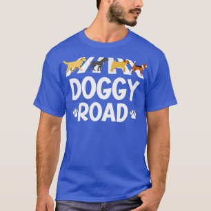 Funny Dog Lovers Doggy Road Rock Music Parody T-Shirt