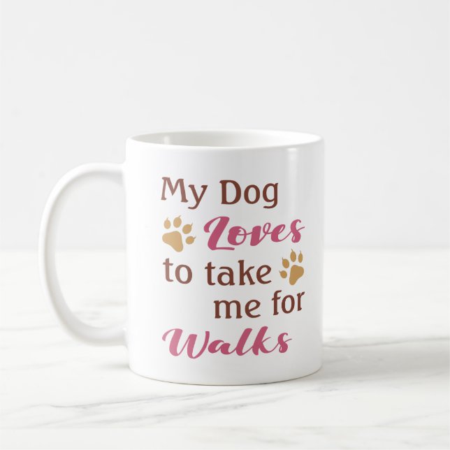 Funny Dog Lover's Kaffeetasse (Links)