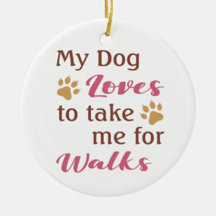 Funny Dog Lover's Keramik Ornament