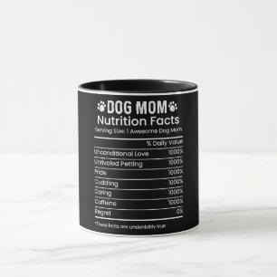 Funny Dog Mama Nutrition Fakten Tasse
