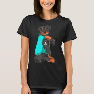 Funny Dog Mama Rottweiler I Liebe Mama Tattoo Gesc T-Shirt