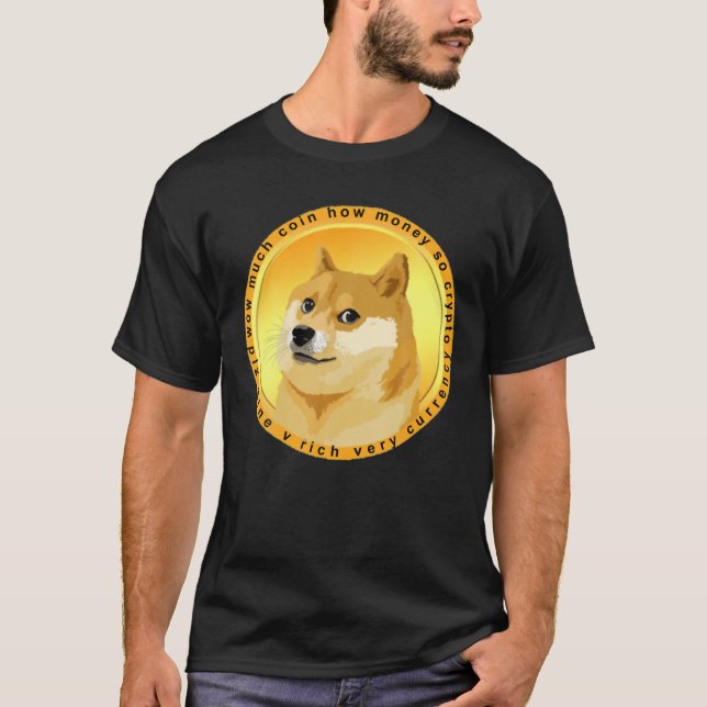 Funny Dog Meme Coin Crypto Währung T-Shirt (Vorderseite)