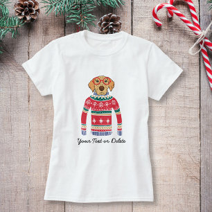 Funny Dog mit Brille, Ugly Christmas Sweater T-Shirt