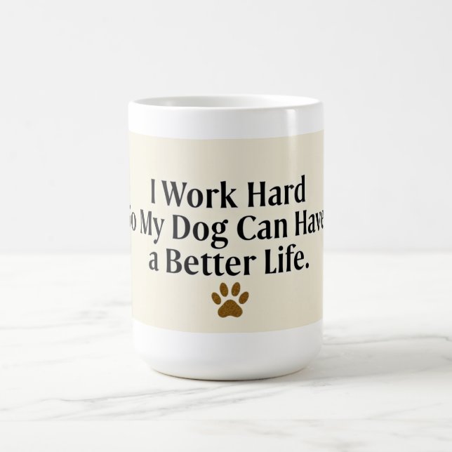 Funny Dog Mom Mug – 15 oz with Minimalist Text Kaffeetasse (Mittel)