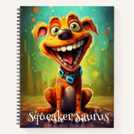Funny Dog Monster: Squeaker Saurus Notizbuch