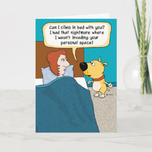 Funny Dog Nightmare Birthday Card Karte