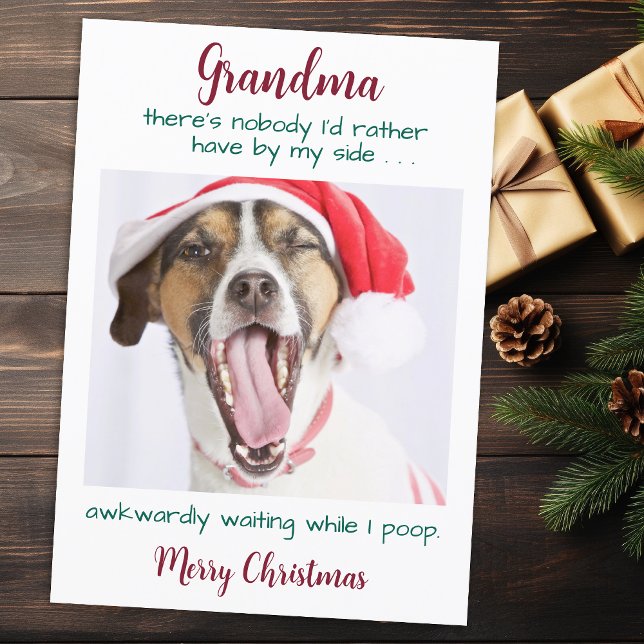Funny Dog Oma Personalisiert Pet Foto Weihnachten (Von Creator hochgeladen)