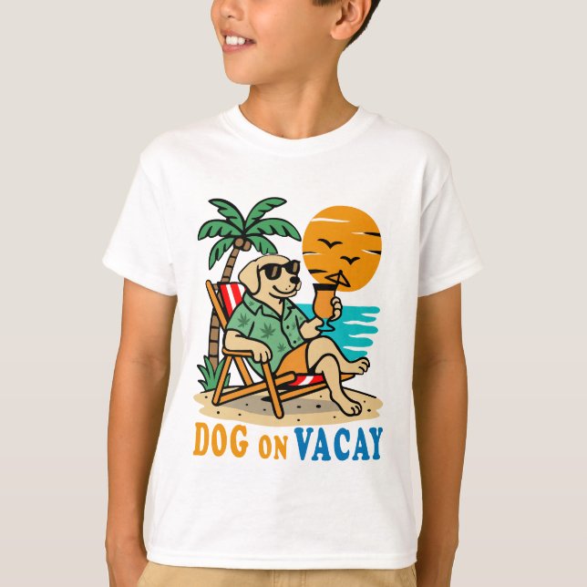 Funny Dog on Vacation T-Shirt | Cute Summer (Vorderseite)