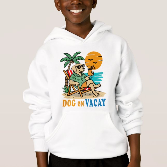 Funny Dog on Vacation T-Shirt | Cute Summer (Devant)