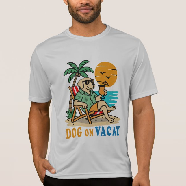 Funny Dog on Vacation T-Shirt | Cute Summer (Vorderseite)