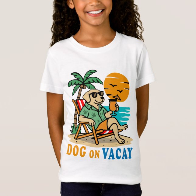 Funny Dog on Vacation T-Shirt | Cute Summer (Vorderseite)