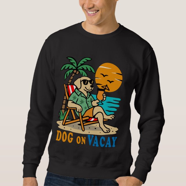 Funny Dog on Vacation T-Shirt | Cute Summer Sweatshirt (Vorderseite)