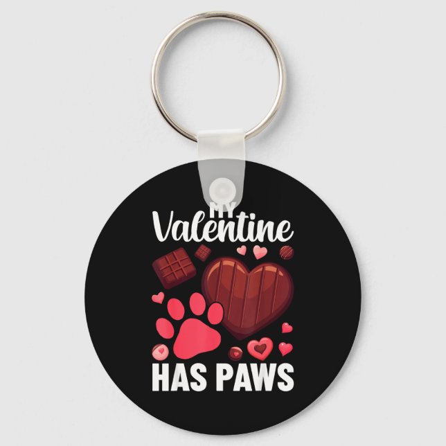 Funny Dog Owner Valentines Day Heart Women Girls  Schlüsselanhänger (Vorderseite)