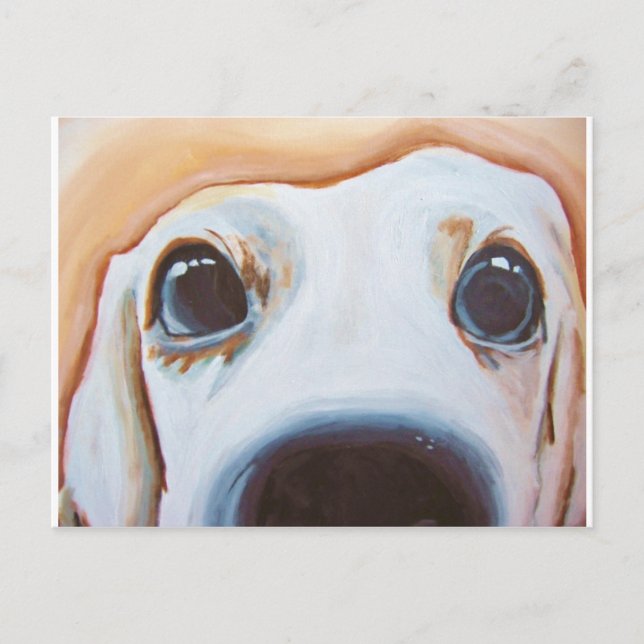 Funny Dog Painting Postkarte (Vorderseite)