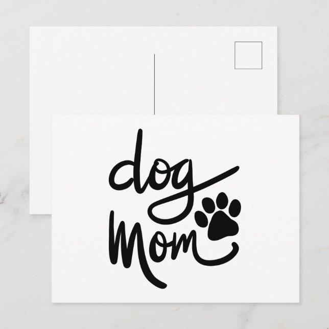 Funny Dog Paw Dog Mama Postkarte (Vorne/Hinten)