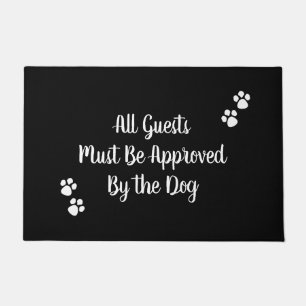 Funny Dog Paws and Text Grußgäste Fußmatte