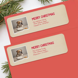  Funny Dog Pet Photo Christmas Return Address