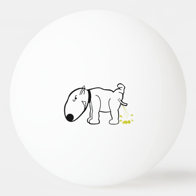 Funny Dog Ping Ping oder Bierpong Ball Tischtennisball (Vorderseite)