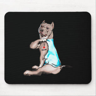 Funny Dog Pitbull I Liebe Mama Tattoo Dog Liebhabe Mousepad