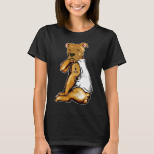 Funny Dog Pitbull I Liebe Mama Tattoo Mother S Day T-Shirt