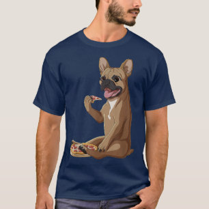 Funny Dog Pizza Lover French Bulldog T - Shirt
