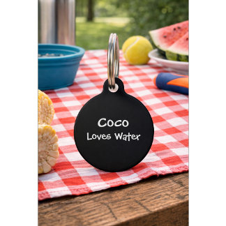 Funny Dog Quote with Phone Number | Custom Pet Haustiermarke