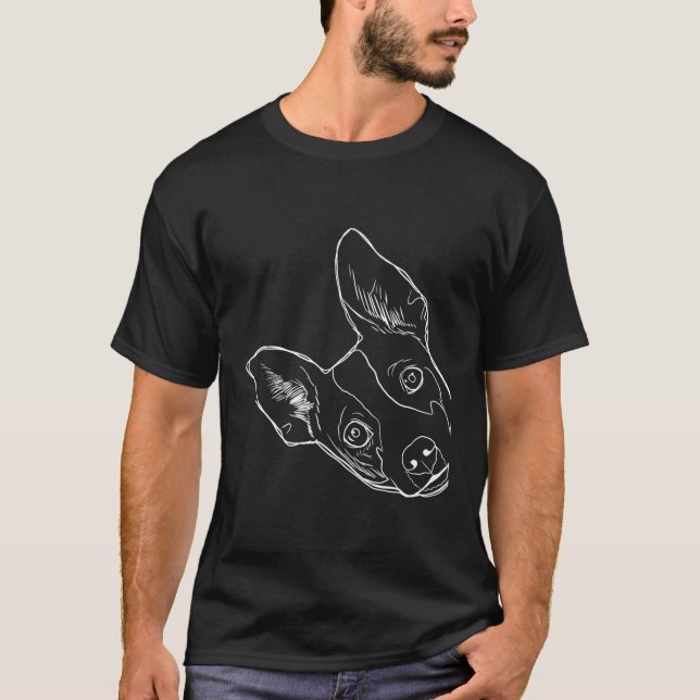 Funny Dog Rat Terrier T-Shirt (Vorderseite)