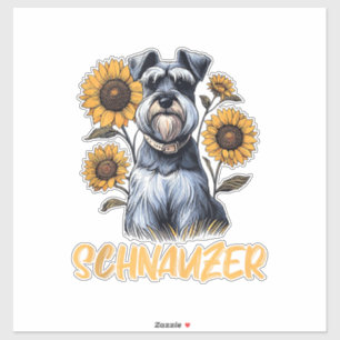 Funny Dog Schnauzer Aufkleber