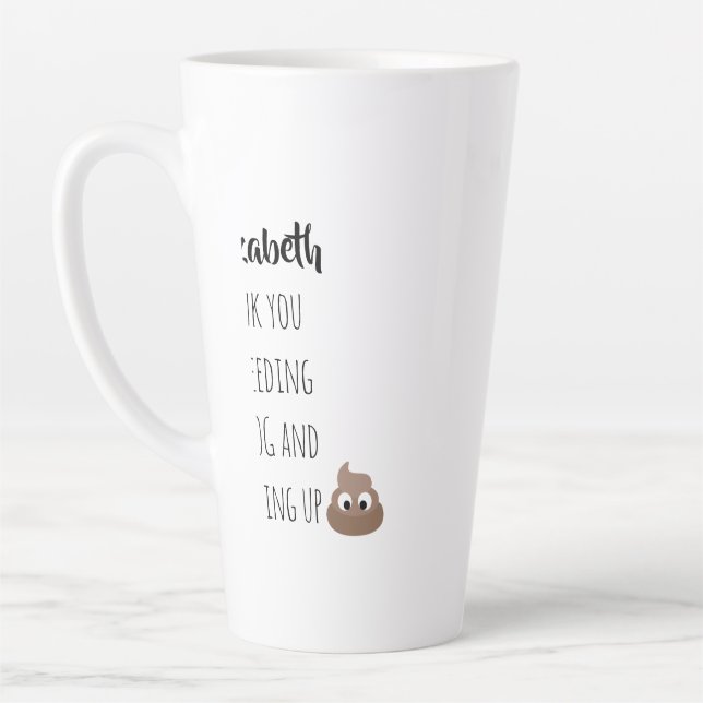 Funny Dog Sitter Vielen Dank für GEKACKT Haustiere Milchtasse (Links)