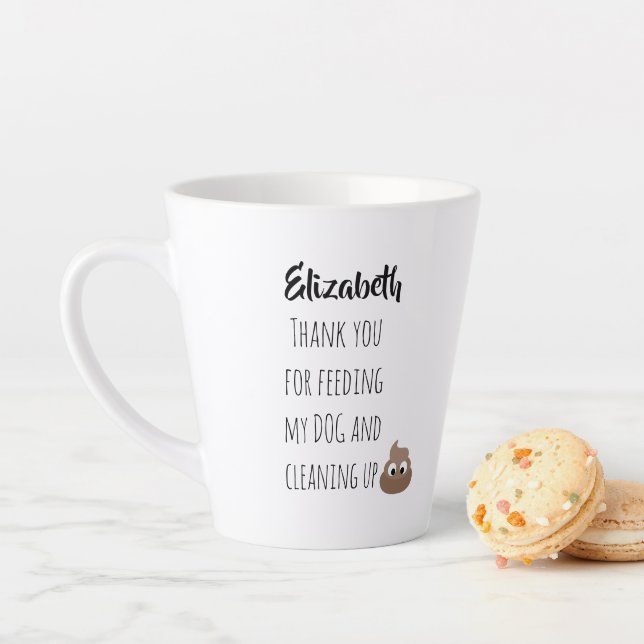 Funny Dog Sitter Vielen Dank für GEKACKT Haustiere Milchtasse (Beispiel)