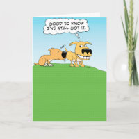 Funny Dog Sniffing Hintern Geburtstagskarte