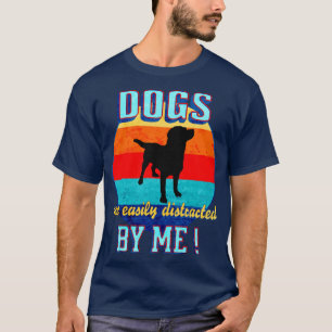 Funny Dog T-Shirt leicht abgelenkt Clever Spaß