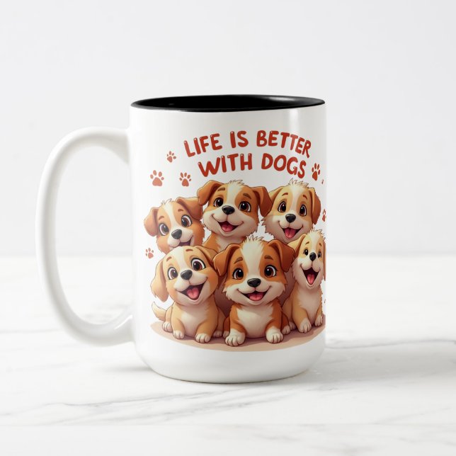 Funny Dog Tasse Geburtstagsgeschenk Idee Niedliche (Links)