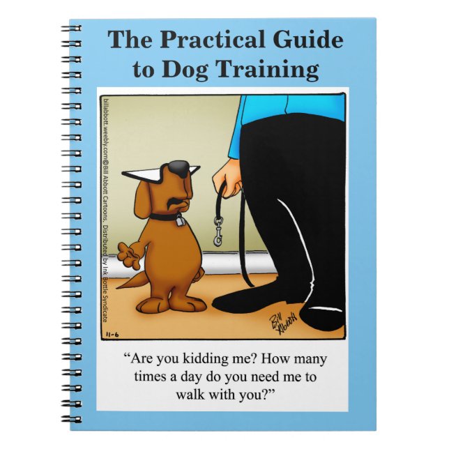 Funny Dog Training Spaß Notebook Notizblock (Vorderseite)