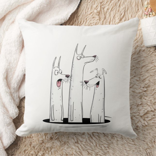 Funny Dog Trio Kissen (Decke)